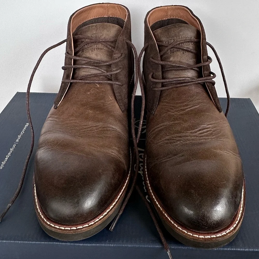Original Penguin Brown Suede Desert Boots Size:10.5